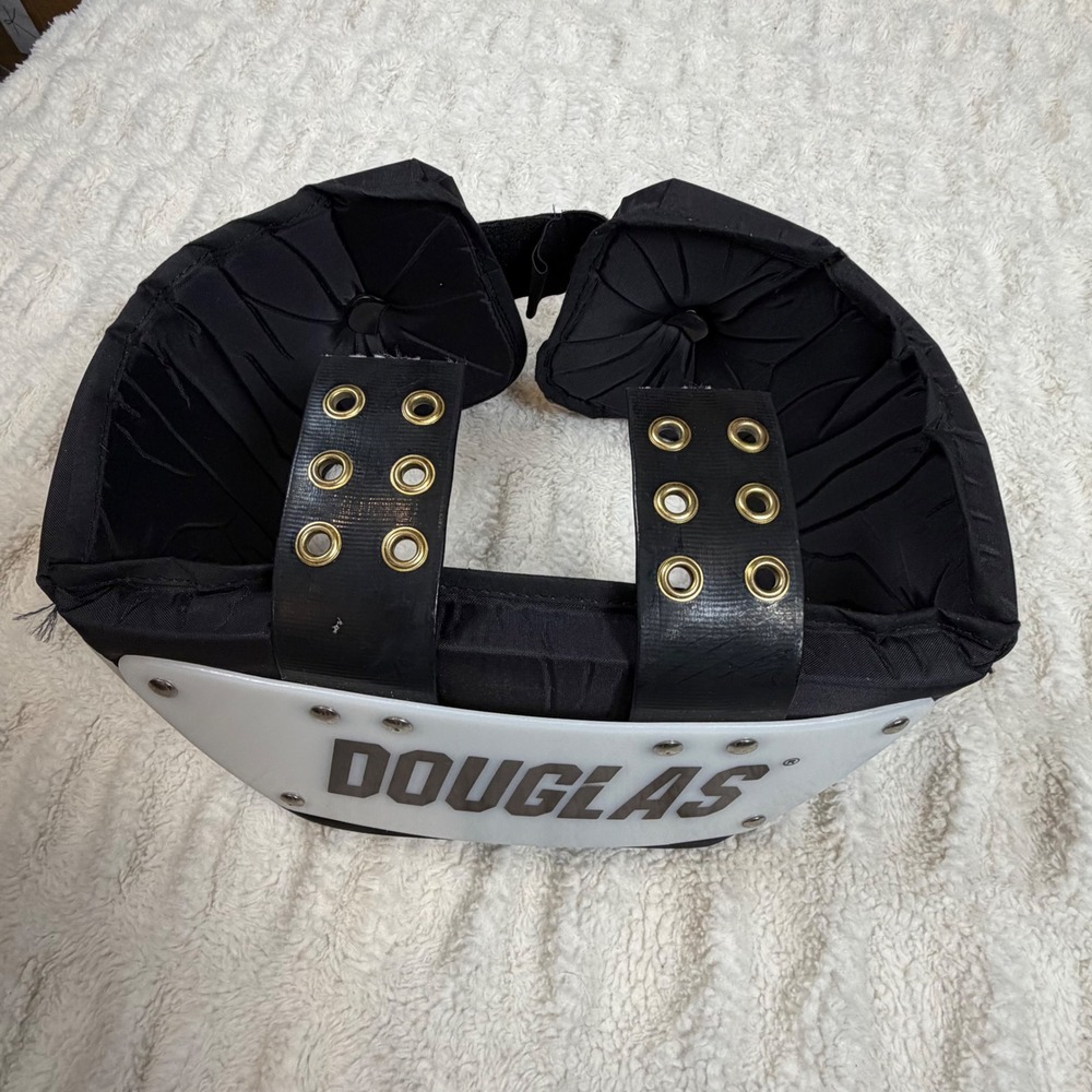 Douglas Football Youth Back Plate Lower Back Protector Pad Black White